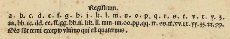 Volume 1 register of quires